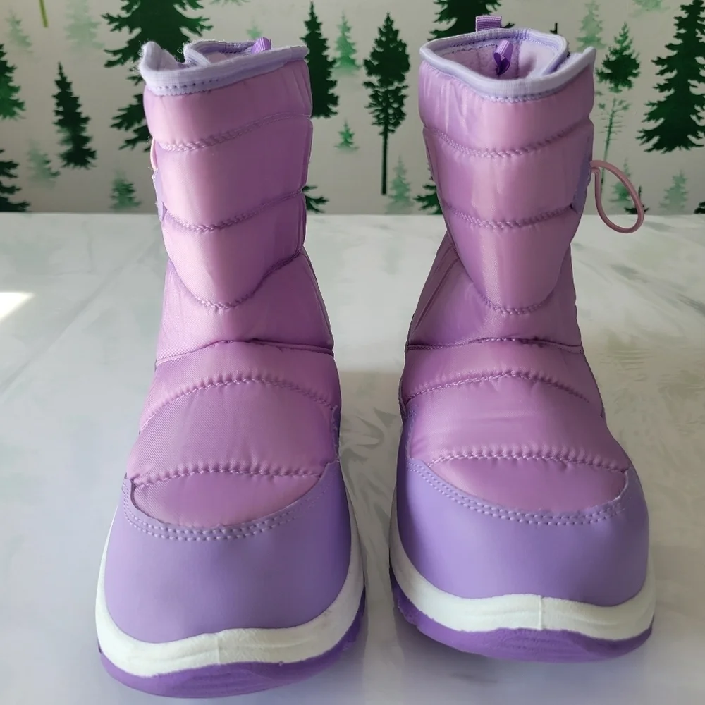 New Avalanche Kids' Purple Puffer Winter Boots.